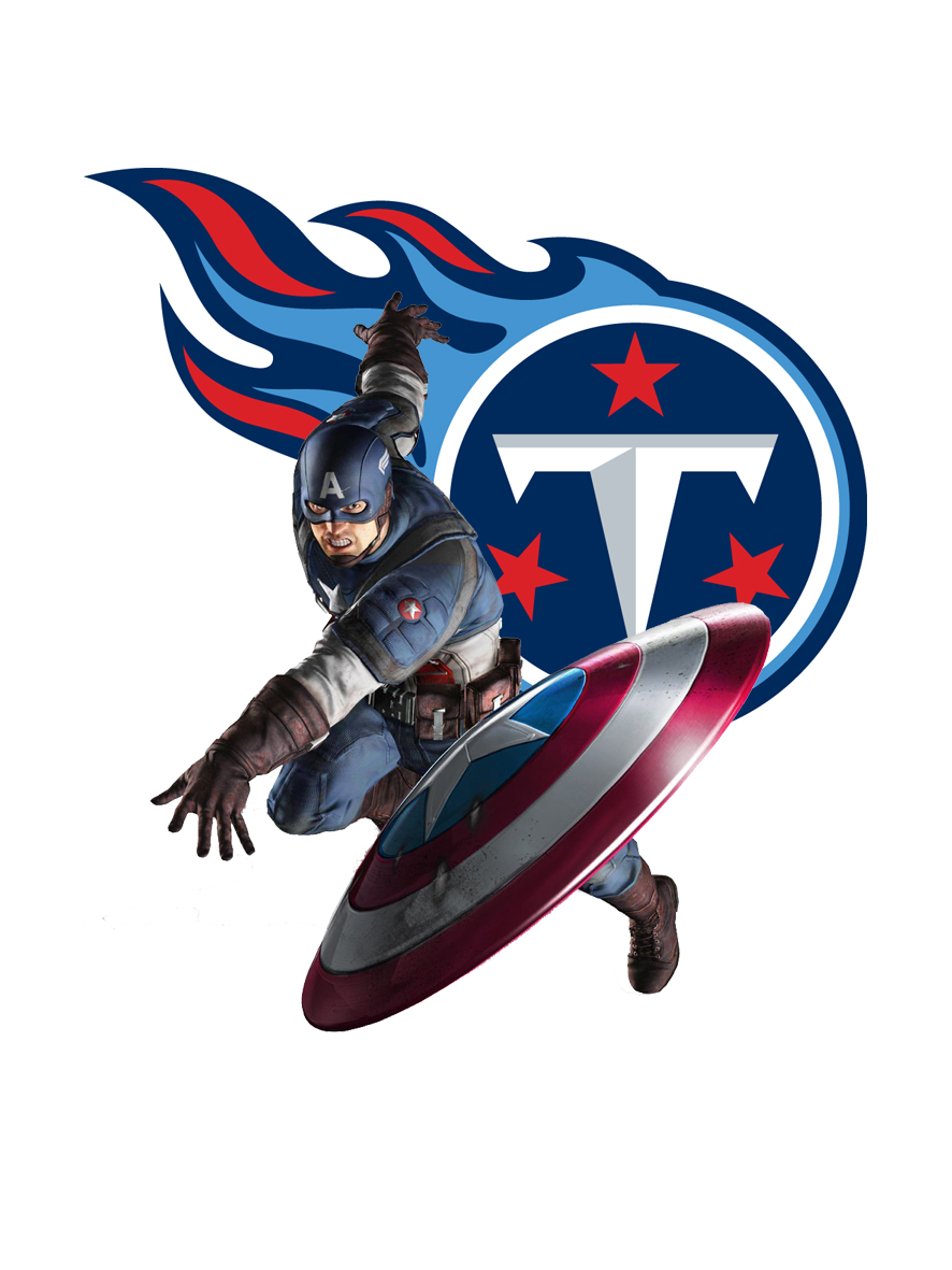 Tennessee Titans Captain America Logo vinyl decal